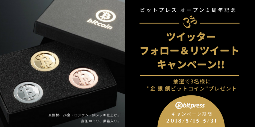 ビットプレス オープン1周年記念キャンペーン